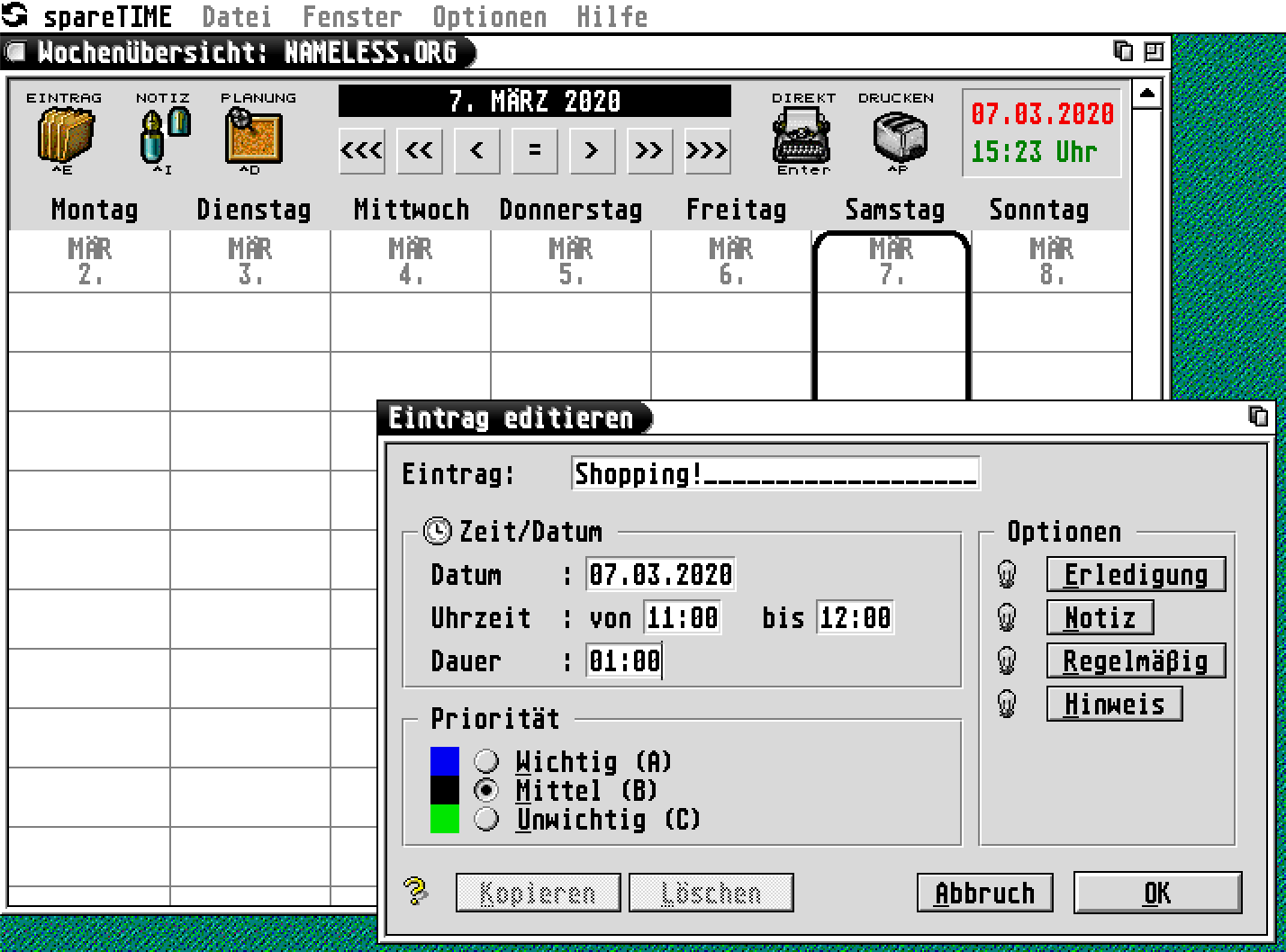 spareTIME screenshot (new)